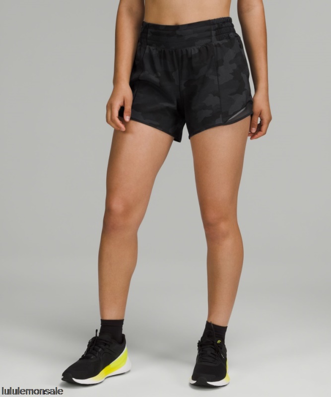 Lululemon Damen DELULU264 | Hotty Hot High-rise Lined Short 4 Black